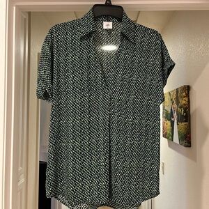 Cabi Geometric Collared Blouse XS (Fits S/M)